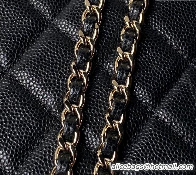 Reasonable Price Chanel Grained Calfskin Clutch with Chain AP4000 Black 2024