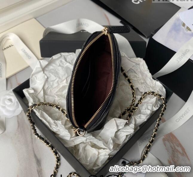 Reasonable Price Chanel Grained Calfskin Clutch with Chain AP4000 Black 2024