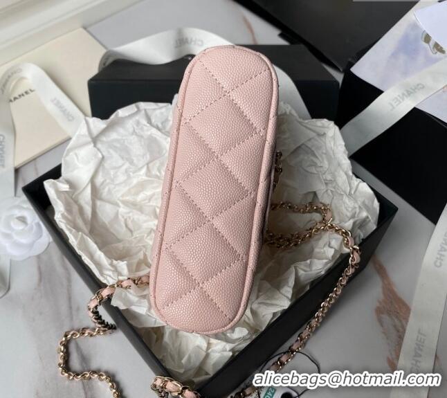 Buy Cheap Chanel Grained Calfskin Clutch with Chain AP4000 Light Pink 2024