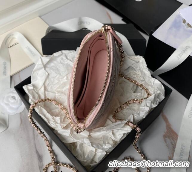 Buy Cheap Chanel Grained Calfskin Clutch with Chain AP4000 Light Pink 2024