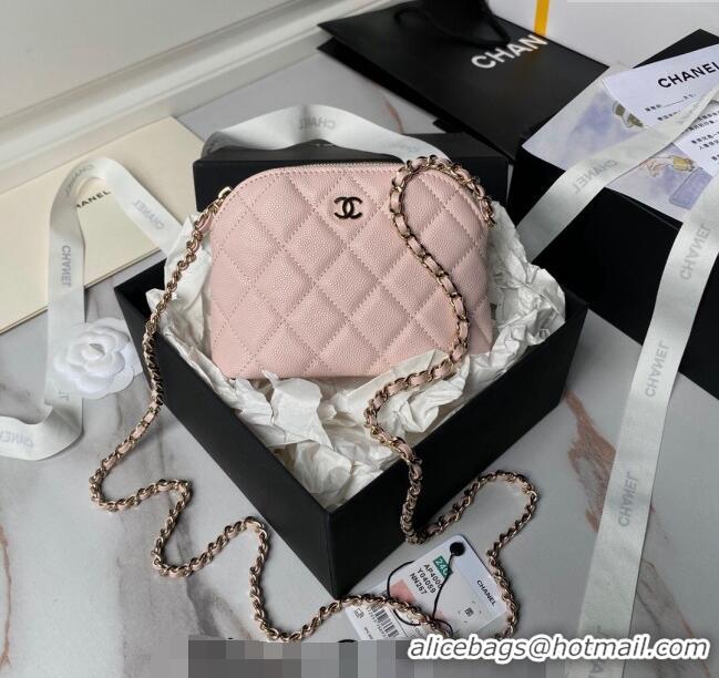 Buy Cheap Chanel Grained Calfskin Clutch with Chain AP4000 Light Pink 2024