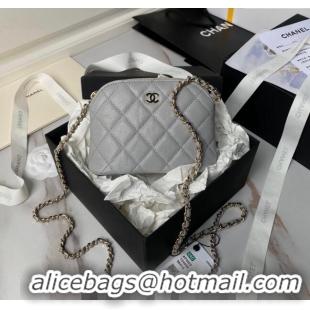 Popular Style Chanel Grained Calfskin Clutch with Chain AP4000 Grey 2024