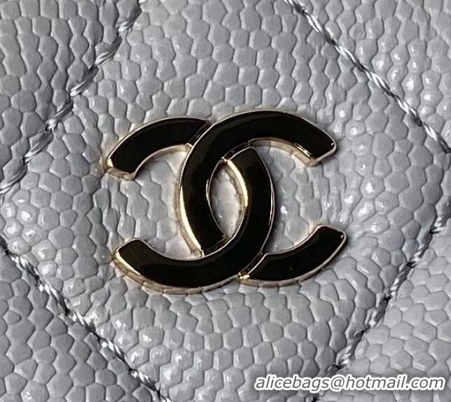 Popular Style Chanel Grained Calfskin Clutch with Chain AP4000 Grey 2024