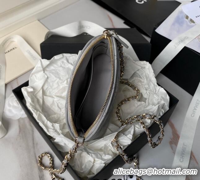 Popular Style Chanel Grained Calfskin Clutch with Chain AP4000 Grey 2024