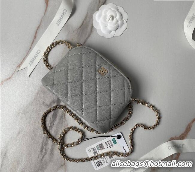 Popular Style Chanel Grained Calfskin Clutch with Chain AP4000 Grey 2024