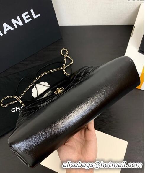 Top Design Chanel 31 Shiny Lambskin Small Shopping bag AS4853 Black 2024