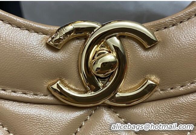 Good Taste Chanel 31 Shiny Lambskin Small Shopping bag AS4853 Brown 2024