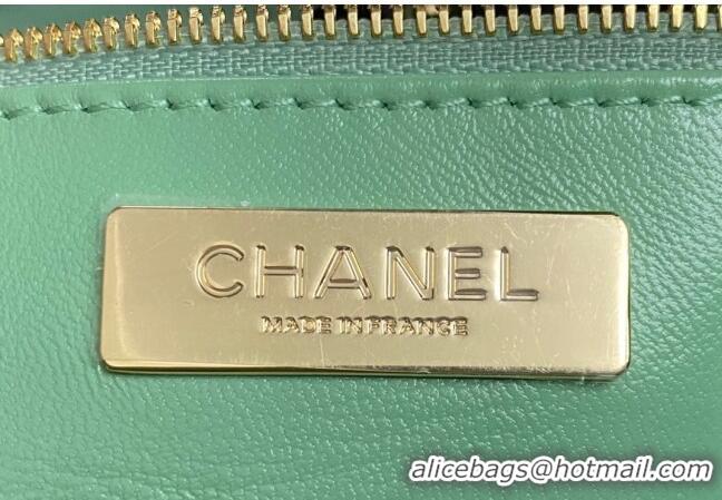 Promotional Chanel 31 Shiny Lambskin Small Shopping bag AS4853 Light Green 2024