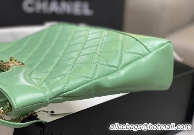 Promotional Chanel 31 Shiny Lambskin Small Shopping bag AS4853 Light Green 2024