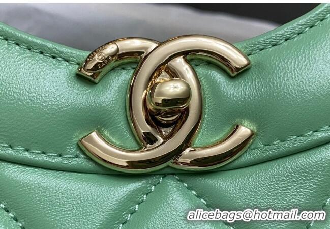 Promotional Chanel 31 Shiny Lambskin Small Shopping bag AS4853 Light Green 2024