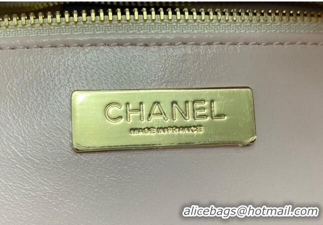 Promotional Chanel 31 Shiny Lambskin East-West Shopping bag AS4854 Light Pink 2024