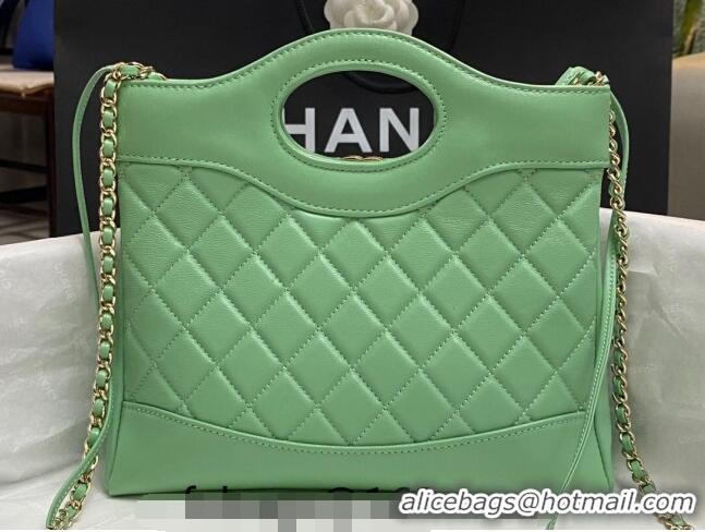 Trendy Design Chanel 31 Bag Shiny Lambskin Mini Shopping Bag AS4133 Light Green 2024