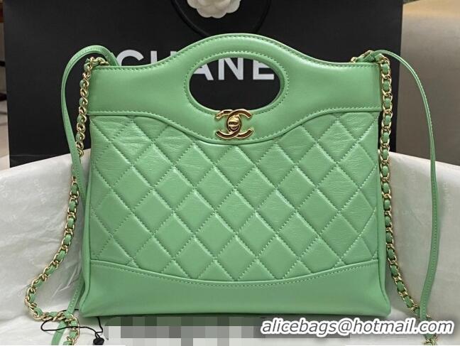 Trendy Design Chanel 31 Bag Shiny Lambskin Mini Shopping Bag AS4133 Light Green 2024