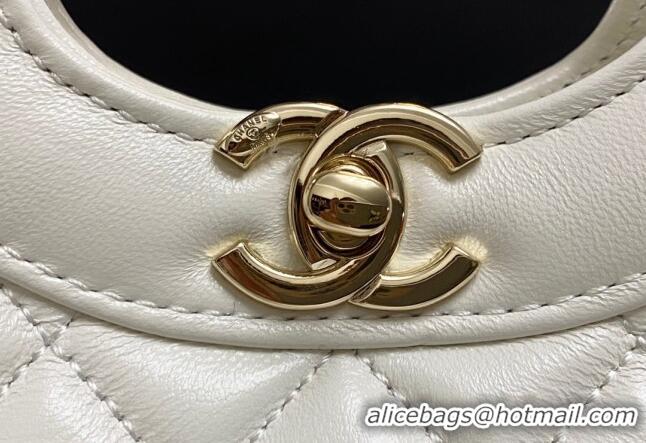 Big Discount Chanel 31 Bag Shiny Lambskin Mini Shopping Bag AS4133 White 2024