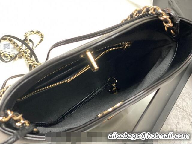 Top Quality Chanel 31 Bag Shiny Lambskin Mini Shopping Bag AS4133 Black 2024