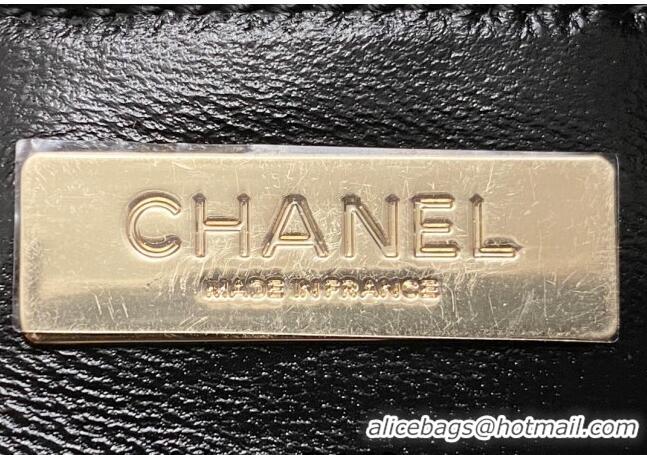 Top Quality Chanel 31 Bag Shiny Lambskin Mini Shopping Bag AS4133 Black 2024