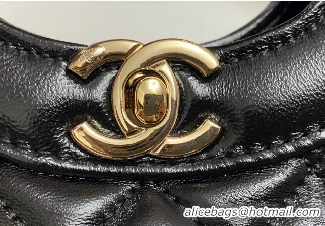 Top Quality Chanel 31 Bag Shiny Lambskin Mini Shopping Bag AS4133 Black 2024