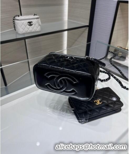 Luxury Classic Chanel Lambskin Clutch with Chain AP3905 All Black 2024