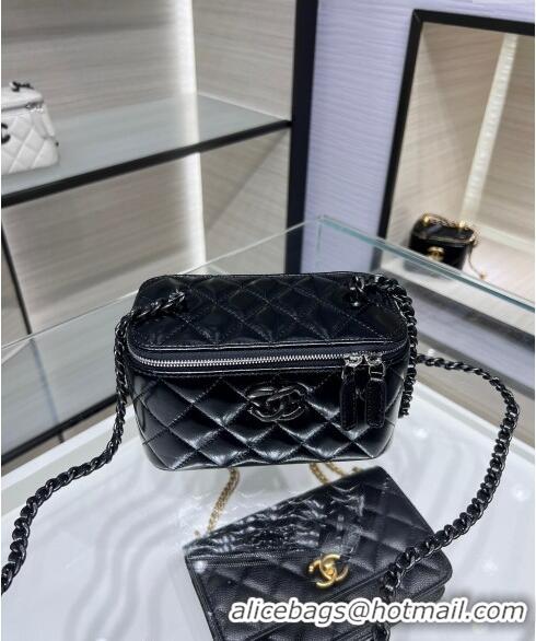 Luxury Classic Chanel Lambskin Clutch with Chain AP3905 All Black 2024