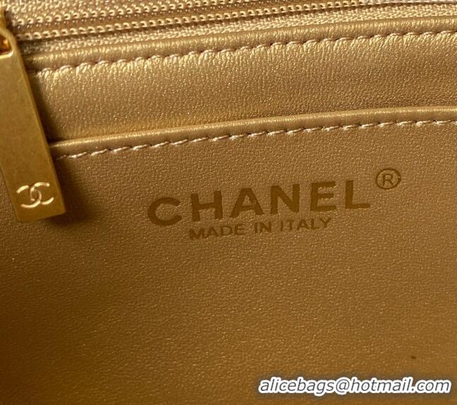 Hot Style Chanel Lambskin Mini Square Flap Bag with Gold-Tone Metal Ball AS1786 Light Grey 2024