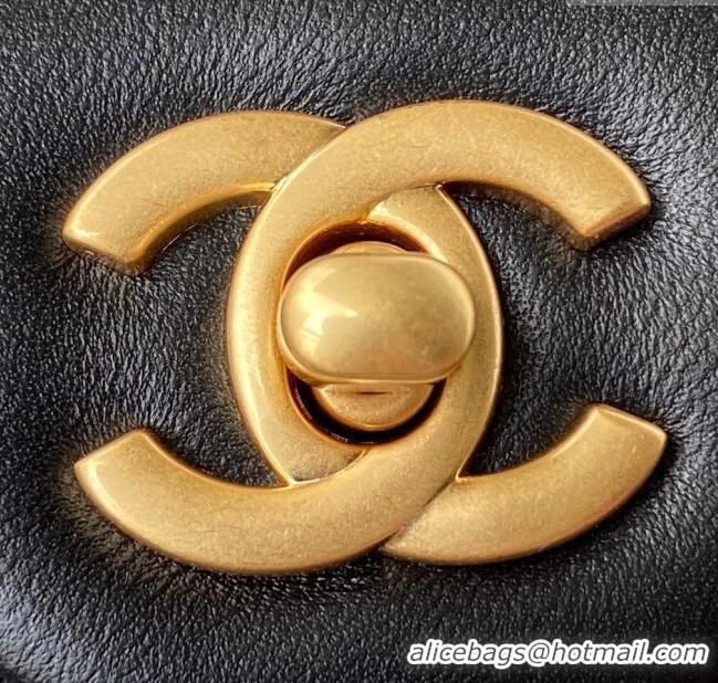 Buy Classic Chanel Lambskin Mini Square Flap Bag with Gold-Tone Metal Ball AS1786 Black 2024