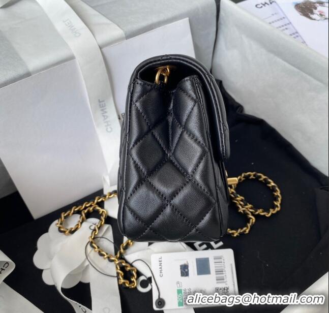 Buy Classic Chanel Lambskin Mini Square Flap Bag with Gold-Tone Metal Ball AS1786 Black 2024