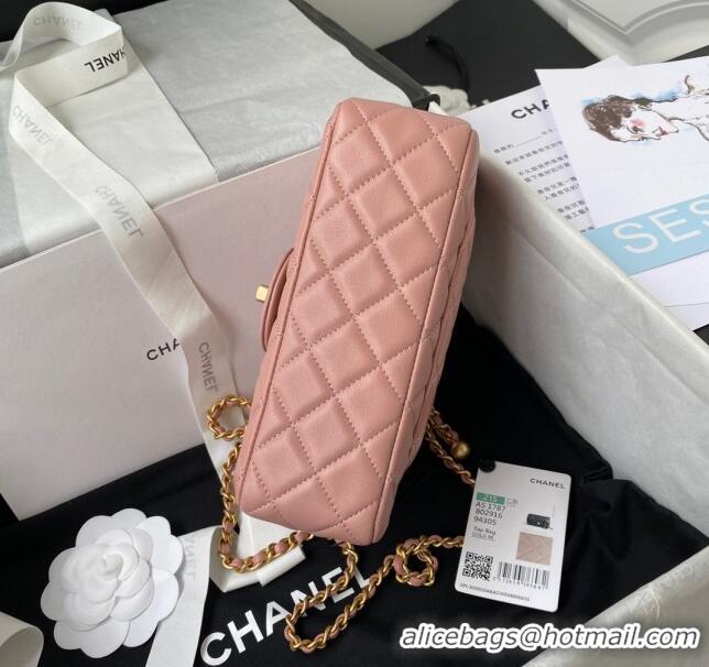 Best Price Chanel Lambskin Small Flap Bag with Gold-Tone Metal Ball AS1787 Light Pink 2024