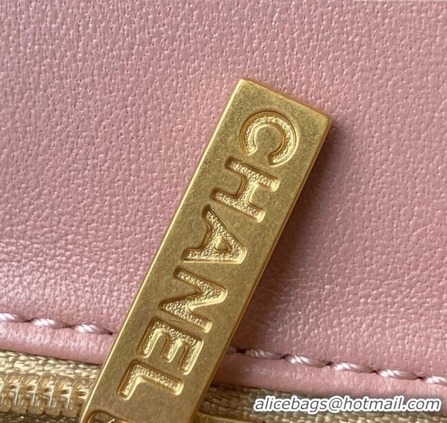 Best Price Chanel Lambskin Small Flap Bag with Gold-Tone Metal Ball AS1787 Light Pink 2024