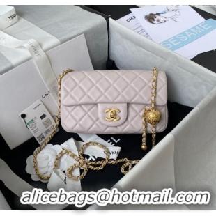 Buy Fashion Chanel Lambskin Small Flap Bag with Gold-Tone Metal Ball AS1787 Pale Pink 2024