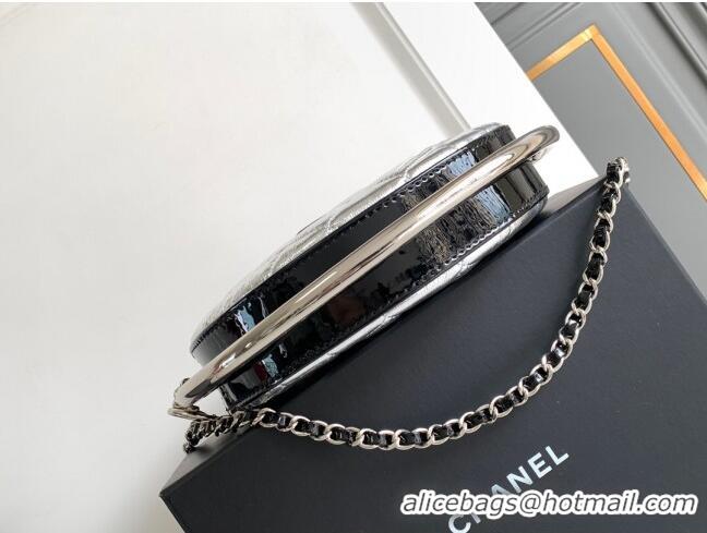 Market Sells Chanel Tellurion Silver Calfskin Large Evening Bag with Chain AS7118 2024