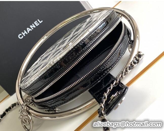 Market Sells Chanel Tellurion Silver Calfskin Large Evening Bag with Chain AS7118 2024