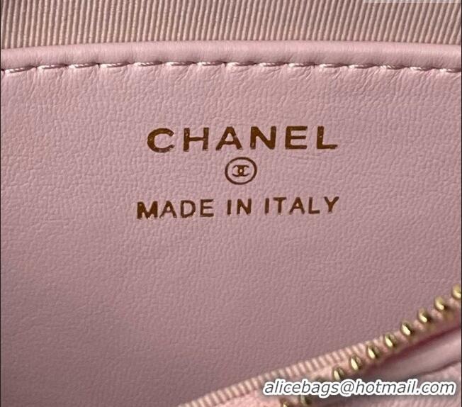 Fashion Luxury Chanel 19 Calfskin Clutch with Short Chain AP3763 Light Purple 2024