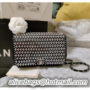 Market Sells Chanel Sequins & Pearls Mini Flap Evening bag AS4793 Black 2024