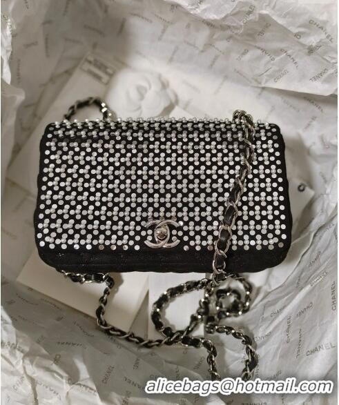 Market Sells Chanel Sequins & Pearls Mini Flap Evening bag AS4793 Black 2024