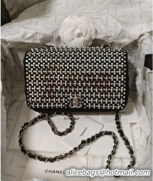 Market Sells Chanel Sequins & Pearls Mini Flap Evening bag AS4793 Black 2024