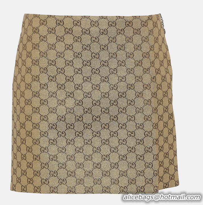 New Release Creation Gucci Glitter GG Canvas Miniskirt G3610