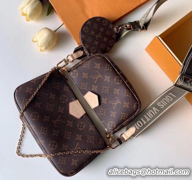 Promotional Louis Vuitton Multi-Pochette Accessoires Triple Monogram Canvas Shoulder Bag M44813