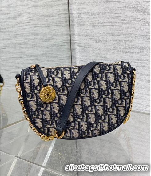 Classic Grade Dior Callisto Moon Medium bag in Dior Oblique Jacquard CD24075 Blue 2024