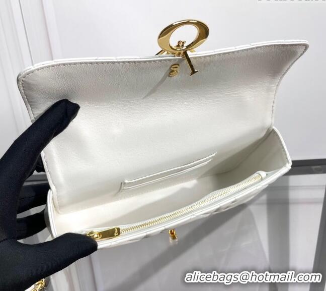 Classic Discount Dior Miss Daisy Mini Bag in Macrocannage Lambskin CD4090 White 2024