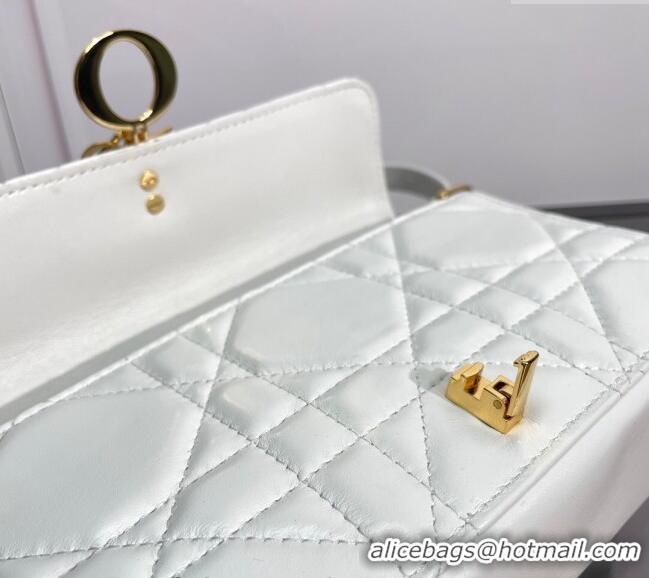 Classic Discount Dior Miss Daisy Mini Bag in Macrocannage Lambskin CD4090 White 2024