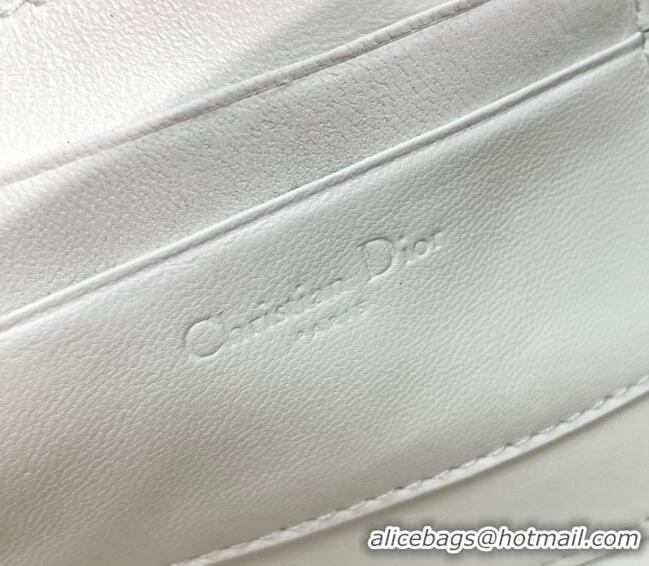 Classic Discount Dior Miss Daisy Mini Bag in Macrocannage Lambskin CD4090 White 2024