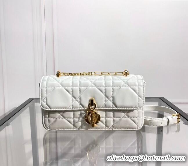 Classic Discount Dior Miss Daisy Mini Bag in Macrocannage Lambskin CD4090 White 2024