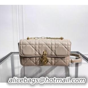 Good Taste Dior Miss Daisy Mini Bag in Macrocannage Lambskin CD4090 Beige 2024