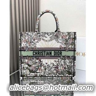 Original Cheap Dior Large Book Tote Bag in Ecru Multicolor Dior 4 Saisons Automne Soleil Ecru Multicolor CD2803 Green 20