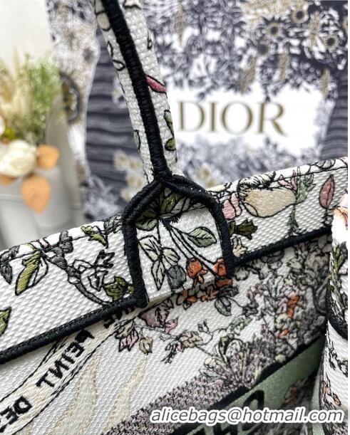 Modern Classic Dior Medium Book Tote Bag in Ecru Multicolor Dior 4 Saisons Automne Soleil Ecru Multicolor CD2804 Green 2