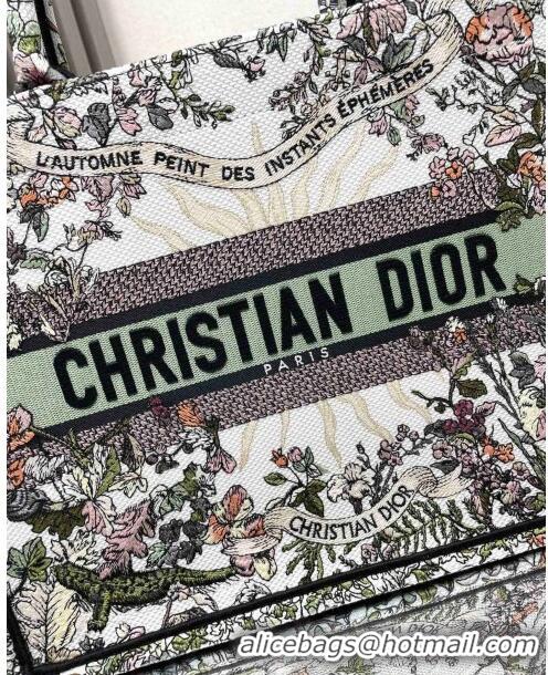 Modern Classic Dior Medium Book Tote Bag in Ecru Multicolor Dior 4 Saisons Automne Soleil Ecru Multicolor CD2804 Green 2