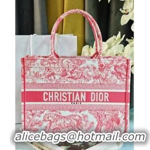 Best Grade Dior Medium Book Tote Bag in Toile de Jouy Embroidery CD2817 Candy Pink 2024