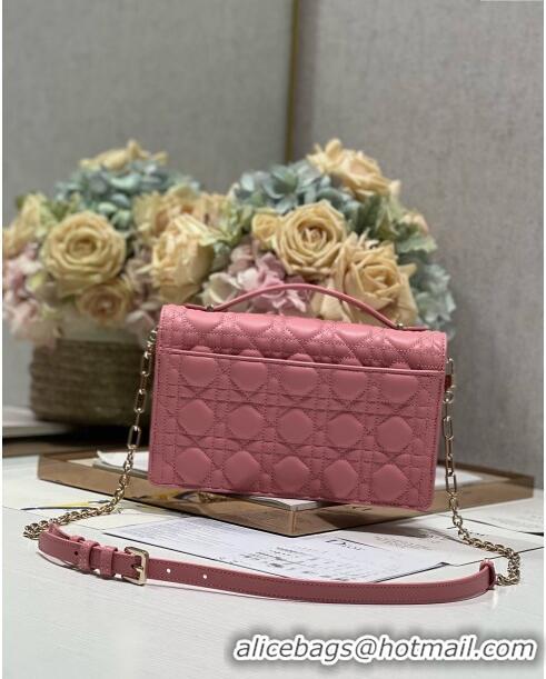 Most Popular Dior My Dior Top Handle Bag Latte Cannage Lambskin CD2831 Pink 2024