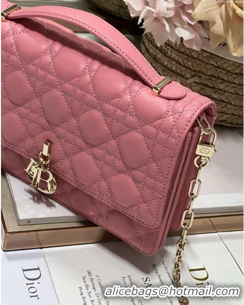 Most Popular Dior My Dior Top Handle Bag Latte Cannage Lambskin CD2831 Pink 2024