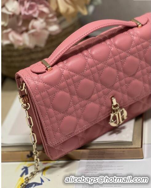 Most Popular Dior My Dior Top Handle Bag Latte Cannage Lambskin CD2831 Pink 2024